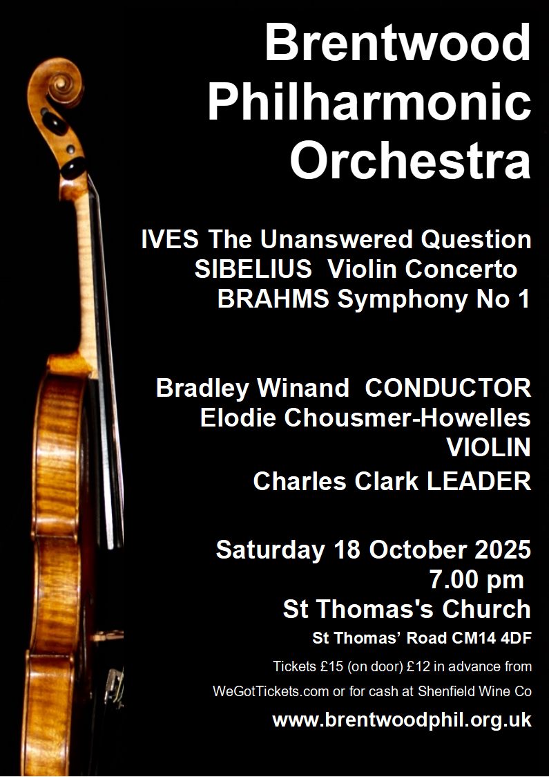 Brentwood Philharmonic Orchestra October 2025 Concert